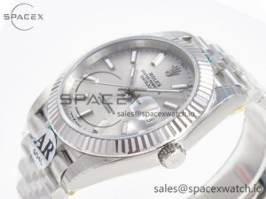 DateJust 41 126334 Fluted Bezel ARF 1:1 Best Edition 904L Steel Silver Stick Dial on Jubilee Bracelet VR3235 - Image 5