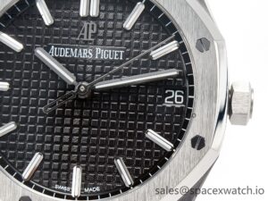 Royal Oak 41mm 15500 SS ZF 1:1 Best Edition Black Textured Dial on SS Bracelet SA4302 Super Clone V3 - Image 10