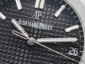 Royal Oak 41mm 15500 SS ZF 1:1 Best Edition Black Textured Dial on SS Bracelet SA4302 Super Clone V3 - Image 9