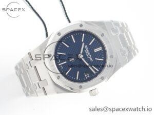 Royal Oak 39mm 15202 SS ZF 1:1 Best Edition Blue Textured Dial on SS Bracelet A2121 V2 - Image 7