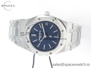 Royal Oak 39mm 15202 SS ZF 1:1 Best Edition Blue Textured Dial on SS Bracelet A2121 V2 - Image 8