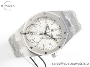 Royal Oak 34mm SS ZF 1:1 Best Edition White Textured Dial on SS Bracelet A5800 - Image 7