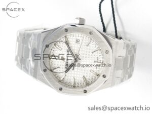Royal Oak 34mm SS ZF 1:1 Best Edition White Textured Dial on SS Bracelet A5800 - Image 8