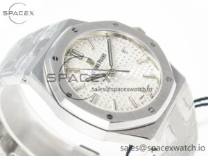 Royal Oak 34mm SS ZF 1:1 Best Edition White Textured Dial on SS Bracelet A5800 - Image 6