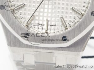 Royal Oak 34mm SS ZF 1:1 Best Edition White Textured Dial on SS Bracelet A5800 - Image 11