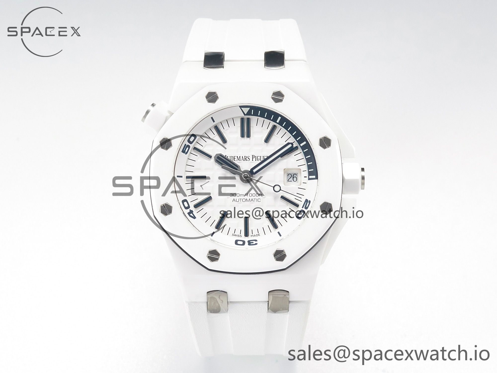 IMG_1575 拷贝 Royal Oak Offshore Diver 15707 White Ceramic ZF 1:1 Best Edition SA3120 Super Clone - Image 1