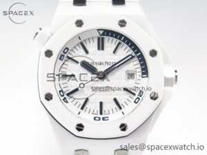 Royal Oak Offshore Diver 15707 White Ceramic ZF 1:1 Best Edition SA3120 Super Clone - Image 2