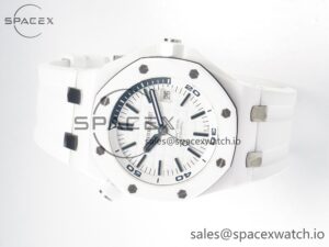 Royal Oak Offshore Diver 15707 White Ceramic ZF 1:1 Best Edition SA3120 Super Clone - Image 8