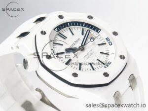 Royal Oak Offshore Diver 15707 White Ceramic ZF 1:1 Best Edition SA3120 Super Clone - Image 6