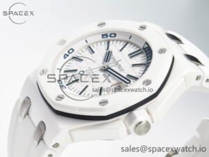 Royal Oak Offshore Diver 15707 White Ceramic ZF 1:1 Best Edition SA3120 Super Clone - Image 5