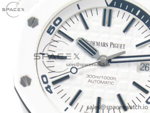 Royal Oak Offshore Diver 15707 White Ceramic ZF 1:1 Best Edition SA3120 Super Clone - Image 9