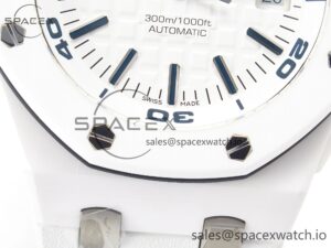 Royal Oak Offshore Diver 15707 White Ceramic ZF 1:1 Best Edition SA3120 Super Clone - Image 12