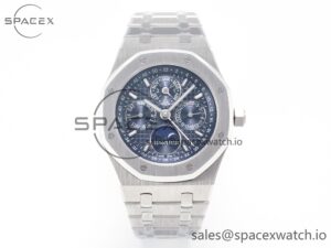 Royal Oak 41mm Perpetual Calendar 26574 SS APSF 1:1 Best Edition Blue Dial on SS Bracelet A5134 (CHS)
