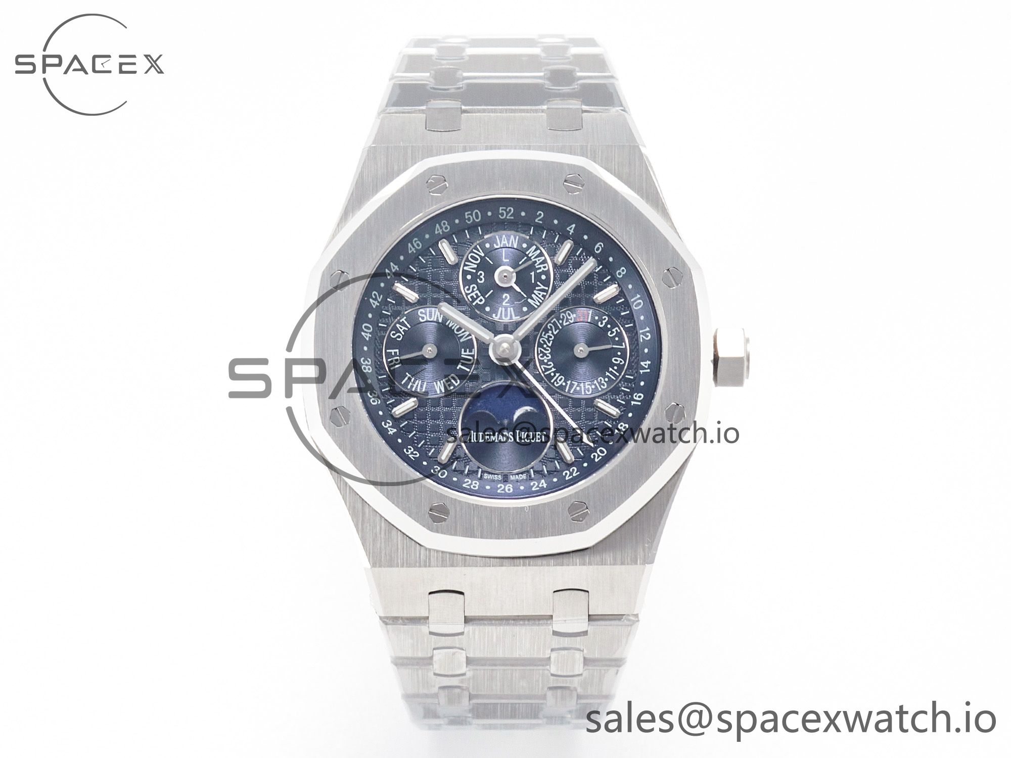 IMG_1604 拷贝 Royal Oak 41mm Perpetual Calendar 26574 SS APSF 1:1 Best Edition Blue Dial on SS Bracelet A5134 (CHS) - Image 1