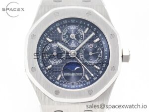 Royal Oak 41mm Perpetual Calendar 26574 SS APSF 1:1 Best Edition Blue Dial on SS Bracelet A5134 (CHS) - Image 2