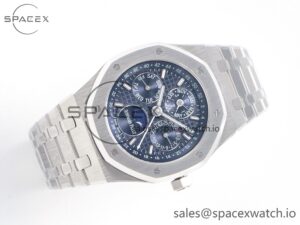 Royal Oak 41mm Perpetual Calendar 26574 SS APSF 1:1 Best Edition Blue Dial on SS Bracelet A5134 (CHS) - Image 7