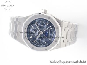 Royal Oak 41mm Perpetual Calendar 26574 SS APSF 1:1 Best Edition Blue Dial on SS Bracelet A5134 (CHS) - Image 8