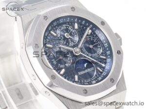 Royal Oak 41mm Perpetual Calendar 26574 SS APSF 1:1 Best Edition Blue Dial on SS Bracelet A5134 (CHS) - Image 3