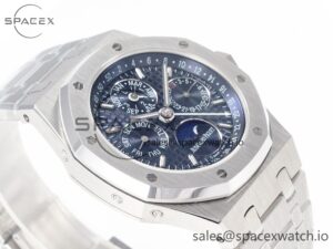 Royal Oak 41mm Perpetual Calendar 26574 SS APSF 1:1 Best Edition Blue Dial on SS Bracelet A5134 (CHS) - Image 6
