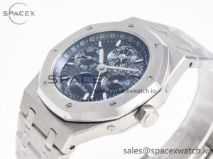 Royal Oak 41mm Perpetual Calendar 26574 SS APSF 1:1 Best Edition Blue Dial on SS Bracelet A5134 (CHS) - Image 5