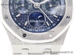 Royal Oak 41mm Perpetual Calendar 26574 SS APSF 1:1 Best Edition Blue Dial on SS Bracelet A5134 (CHS) - Image 12