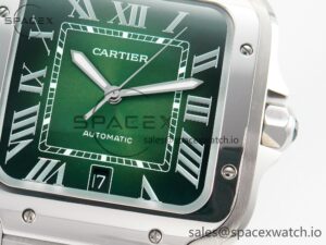 Santos de Cartier 40mm SS 2018 BVF 1:1 Best Edition Green Dial on SS SmartLinks Bracelet MIYOTA 9015 V2 - Image 10