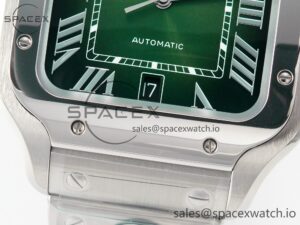 Santos de Cartier 40mm SS 2018 BVF 1:1 Best Edition Green Dial on SS SmartLinks Bracelet MIYOTA 9015 V2 - Image 11