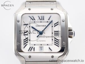Santos de Cartier 40mm SS BVF 1:1 Best Edition White Dial on SS Bracelet MIYOTA 9015 - Image 2