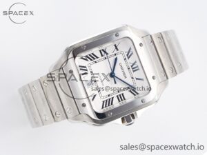 Santos de Cartier 40mm SS BVF 1:1 Best Edition White Dial on SS Bracelet MIYOTA 9015 - Image 7