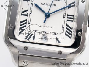 Santos de Cartier 40mm SS BVF 1:1 Best Edition White Dial on SS Bracelet MIYOTA 9015 - Image 11