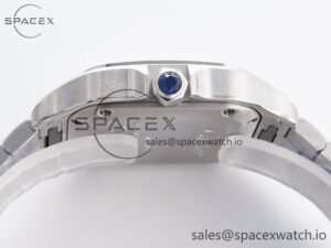 Santos de Cartier 35mm SS 2018 BVF 1:1 Best Edition White Dial on SS SmartLinks Bracelet MIYOTA 9015 V2 - Image 13