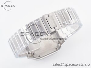Santos de Cartier 35mm SS 2018 BVF 1:1 Best Edition White Dial on SS SmartLinks Bracelet MIYOTA 9015 V2 - Image 14