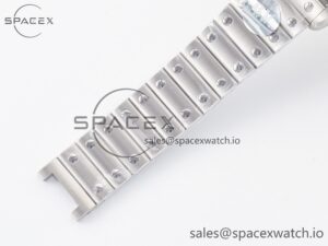 Santos de Cartier 35mm SS 2018 BVF 1:1 Best Edition White Dial on SS SmartLinks Bracelet MIYOTA 9015 V2 - Image 16