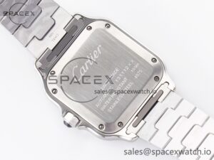 Santos de Cartier 35mm SS 2018 BVF 1:1 Best Edition White Dial on SS SmartLinks Bracelet MIYOTA 9015 V2 - Image 15