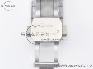 Santos de Cartier 35mm SS 2018 BVF 1:1 Best Edition White Dial on SS SmartLinks Bracelet MIYOTA 9015 V2 - Image 21