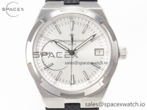 Overseas 4500V SS MKSF 1:1 Best Edition White Dial on Black Rubber Strap A5100 - Image 2