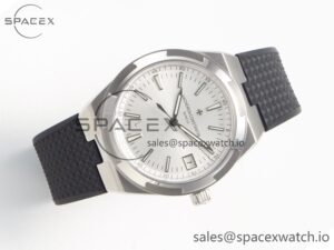 Overseas 4500V SS MKSF 1:1 Best Edition White Dial on Black Rubber Strap A5100 - Image 7