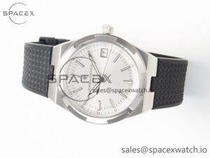 Overseas 4500V SS MKSF 1:1 Best Edition White Dial on Black Rubber Strap A5100 - Image 8