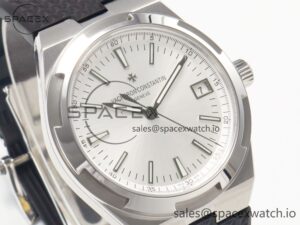 Overseas 4500V SS MKSF 1:1 Best Edition White Dial on Black Rubber Strap A5100 - Image 3