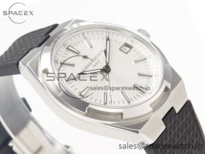 Overseas 4500V SS MKSF 1:1 Best Edition White Dial on Black Rubber Strap A5100 - Image 6