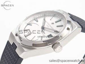 Overseas 4500V SS MKSF 1:1 Best Edition White Dial on Black Rubber Strap A5100 - Image 5