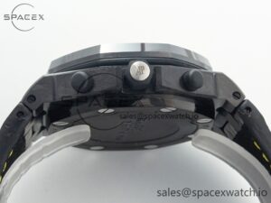 Royal Oak Offshore Bumble Bee Forged Carbon 1:1 JF Best Edition on Leather Strap A7750 w/ Cyclops & DW Mod - Image 14