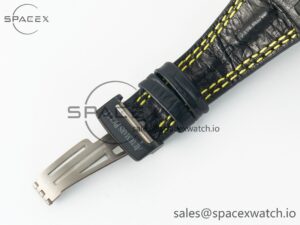 Royal Oak Offshore Bumble Bee Forged Carbon 1:1 JF Best Edition on Leather Strap A7750 w/ Cyclops & DW Mod - Image 20