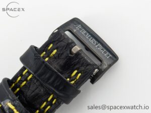 Royal Oak Offshore Bumble Bee Forged Carbon 1:1 JF Best Edition on Leather Strap A7750 w/ Cyclops & DW Mod - Image 23