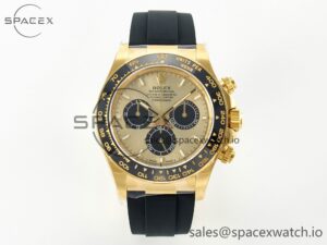 Daytona 126518 Clean YG 1:1 Best Edition YG Dial on Oysterflex Rubber Strap SH4131