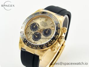Daytona 126518 Clean YG 1:1 Best Edition YG Dial on Oysterflex Rubber Strap SH4131 - Image 4