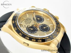 Daytona 126518 Clean YG 1:1 Best Edition YG Dial on Oysterflex Rubber Strap SH4131 - Image 6