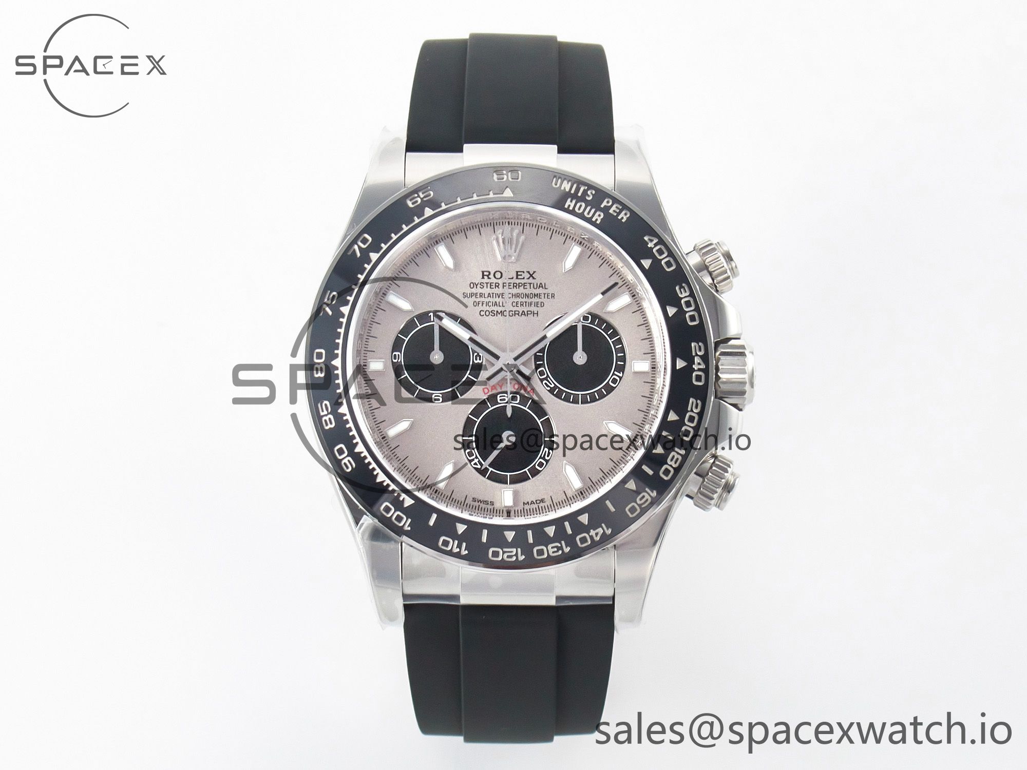 IMG_1862 拷贝 Daytona 126519 Clean 1:1 Best Edition Grey Dial on Oysterflex Rubber Strap SH4131 - Image 1