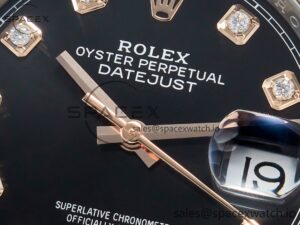 DateJust 36 126231 Clean 1:1 Best Edition 904L Steel Black Diamonds Dial on SS/RG Jubilee Bracelet VR3235 - Image 9