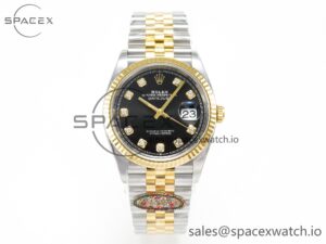 DateJust 36 126233 Clean 1:1 Best Edition 904L Steel Black Diamonds Dial on SS/YG Jubilee Bracelet VR3235